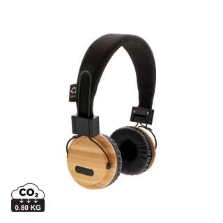 Auriculares personalizados inalámbricos bambú